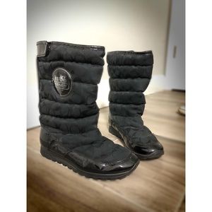 Coach mid-calf black winter boots